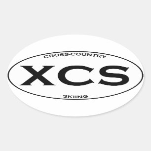 Sticker Ovale XCS - Ski de pays croisé