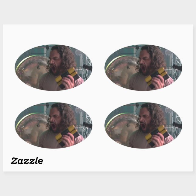 Sticker Ovale Yawn (Feuille)