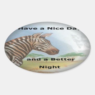 Sticker Ovale Zebra Portrait, Amboseli : L'Esprit du Savann