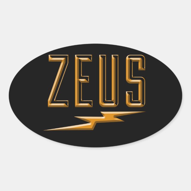 Sticker Ovale Zeus (Devant)
