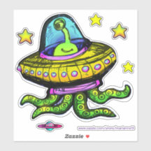OVNI Alien Avec Tentacles Art