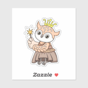 Sticker Owl Princess