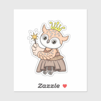 Sticker Owl Princess