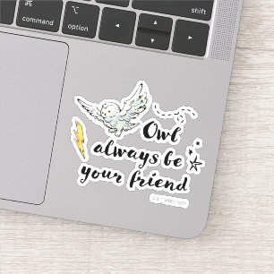 Sticker Owl Soyez Toujours Votre Ami