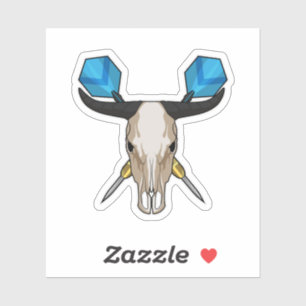 Sticker Ox aux fléchettes avec fléchette