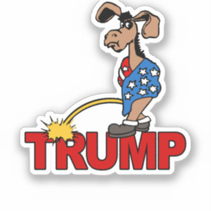 Sticker P ON TRUMP - Démocrates — Conception anti-Trump -
