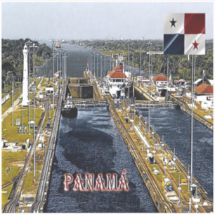 Sticker PA0003 Amérique - Panama - Verrouillages des canau