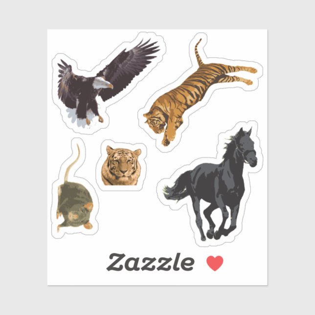 Sticker Pack Animaux Assortis (Feuille)