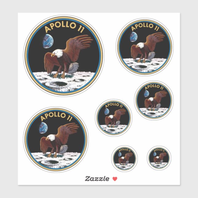 Sticker Pack Apollo 11 insignia (Feuille)