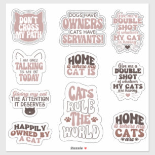 Sticker pack chat mignon super motivation citation drôle