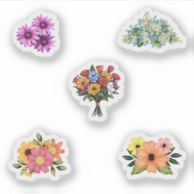 Sticker Pack d'autocollants à fleurs (Devant)