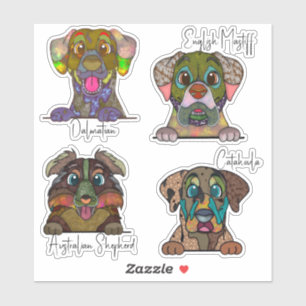 Sticker Pack d'autocollants Abstrait pour le visage de chi