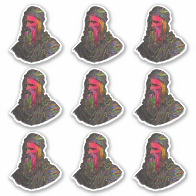 Sticker Pack d'autocollants d'art abstrait de Léonard de V (Devant)