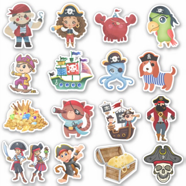 Sticker Pack d'autocollants de chevalets de dépôt de pirat (Devant)