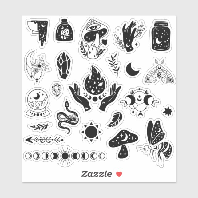 Sticker Pack d'autocollants de cuisine mystique (Feuille)