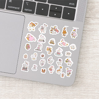 Sticker Pack d'autocollants de l'oie livresque mignonne 2