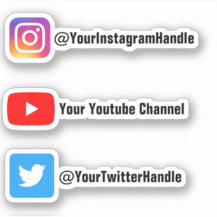 Sticker Pack d'autocollants de nom d'utilisateur de médias