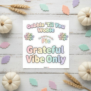 Sticker Pack d'autocollants de vacances de Thanksgiving pa