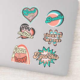 Sticker Pack d'autocollants motivationnels rétro