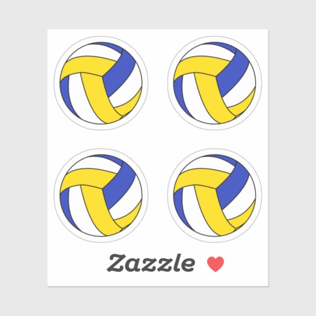Sticker Pack de balles de volley-ball (Feuille)