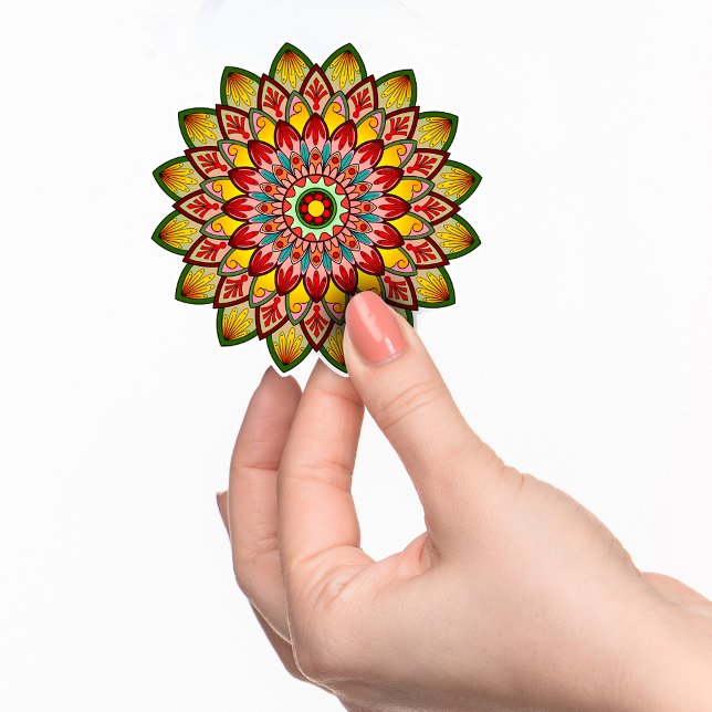 Sticker Pack de mandala jaune et rouge (Créateur téléchargé)