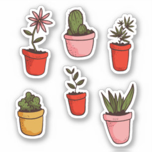 Sticker Pack de Plantes et de successeurs à la Maison à po