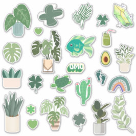 Sticker Pack esthétique vert