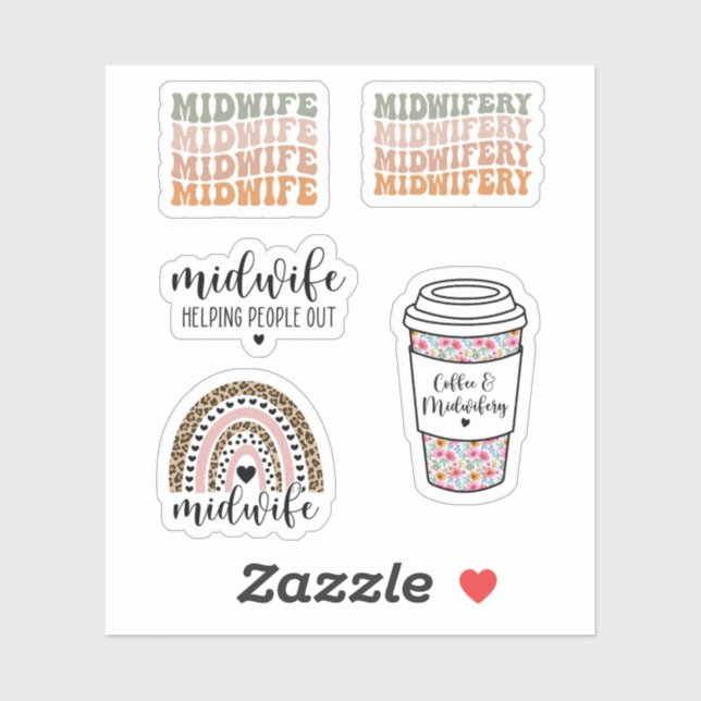 Sticker Pack, Midwifery, Gift für Hebammen (Blatt)