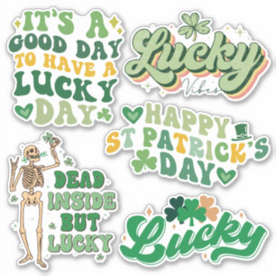 Sticker Pack of Retro St. Patrick's Day Vinyl