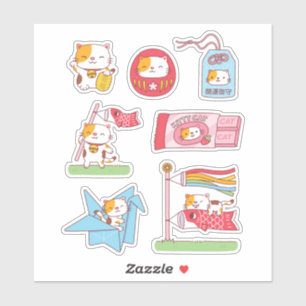 Sticker Packs d'autocollants de chats Neko de charmes de b