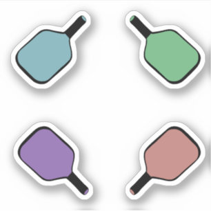 Sticker Pagaies de Pickleball colorées