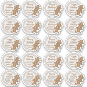 Sticker Pain d'épices Homme Plaid Christmas Holiday Cookie
