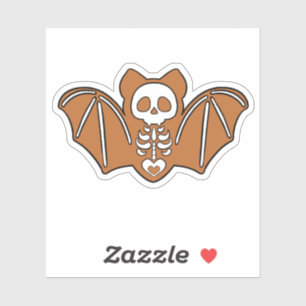 Sticker Pain d'épices Squelette Bat