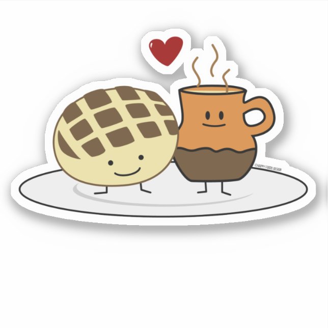 Sticker Pain sucré Chocolat chaud Pan confiture mexicaine  (Devant)