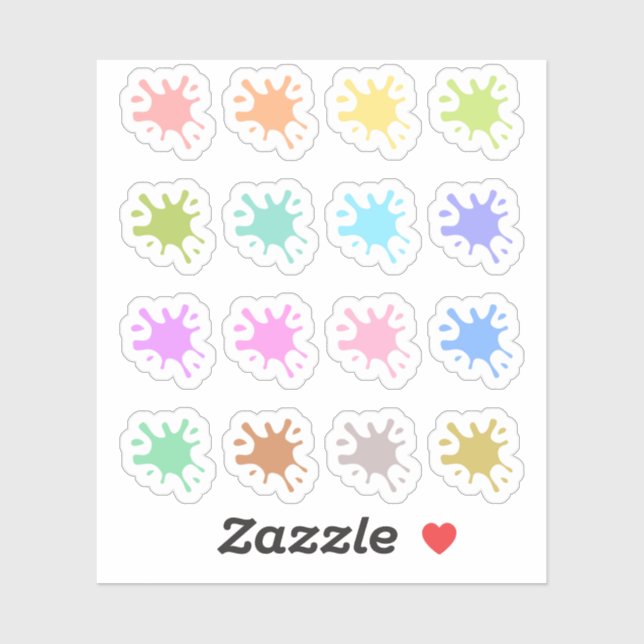 Sticker Paint Splats Date Couvertures Art Teacher Bujo Pla (Feuille)