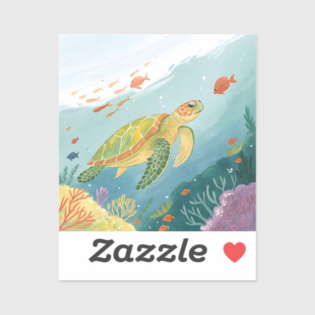 Sticker Painting Turtle (Feuille)