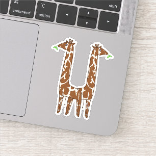 Sticker Paire De Mignonnes Giraffes