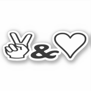 Sticker Paix et amour
