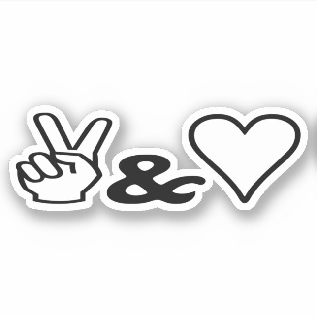 Sticker Paix et amour (Devant)