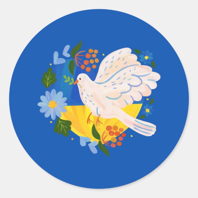 Sticker Paix pour l'Ukraine (Devant)