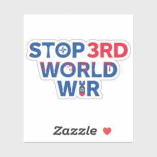 Sticker Paix pour prévenir la troisième guerre mondiale