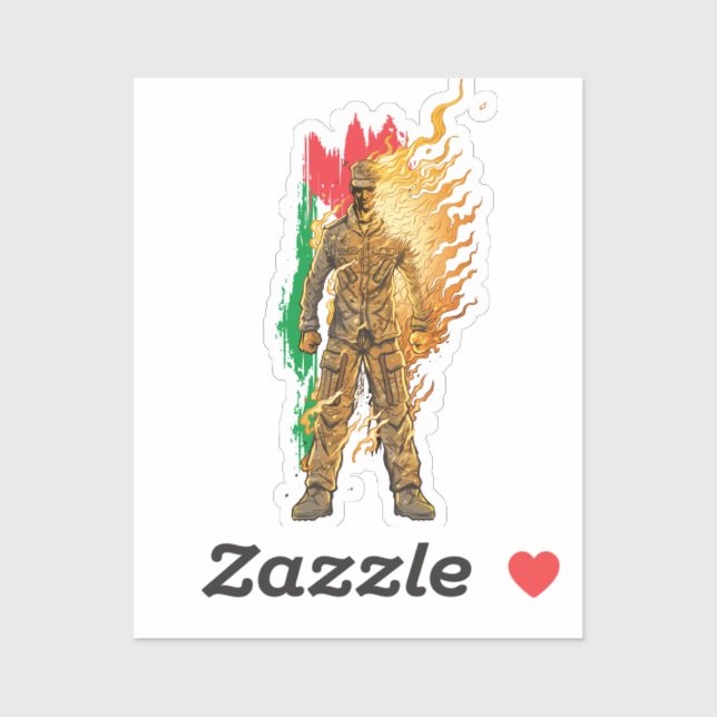 Sticker palestine libre Aaron hero bushnell (Feuille)
