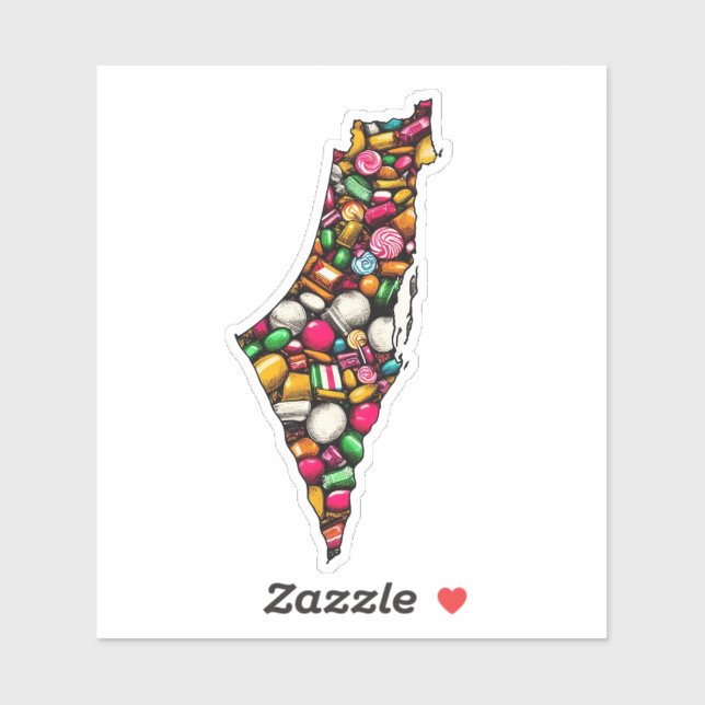 Sticker PALESTINE Sucre de résistance, goûtez l'espoir. (Feuille)