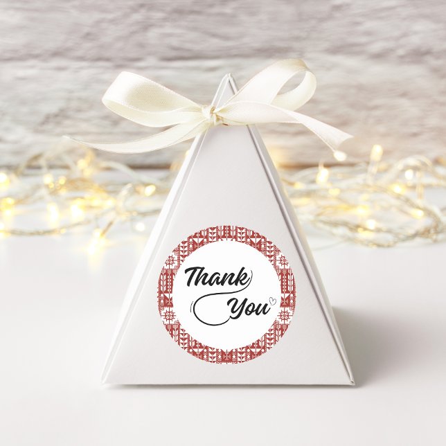 Sticker Palestinien Tatreez En Merci Rouge (Créateur téléchargé)