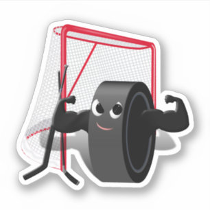 Sticker Palet de hockey et filets de but Sports