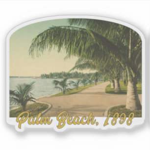 Sticker Palm Beach, Floride Scène Vintage de 1898