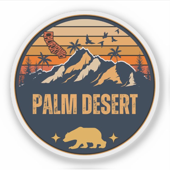 Sticker Palm Desert, Californie (Devant)