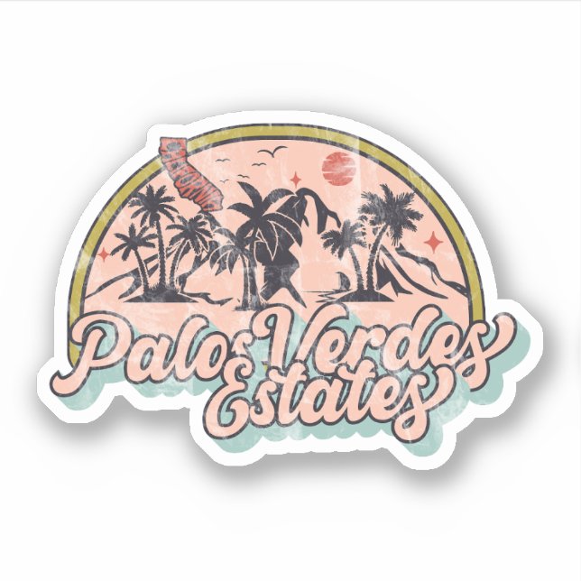 Sticker Palos Verdes Estates, Californie (Devant)