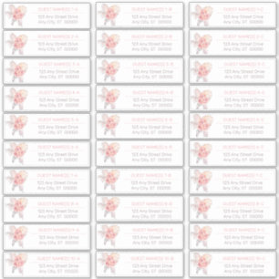 Sticker Pampas Grass   Stick Liste d'adresses invité Rose