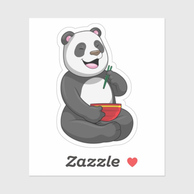 Sticker Panda avec Bowl Ramen (Feuille)